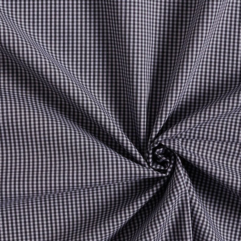 Tessuto per camicia a quadri piccoli – nero/azzurro, image number 3