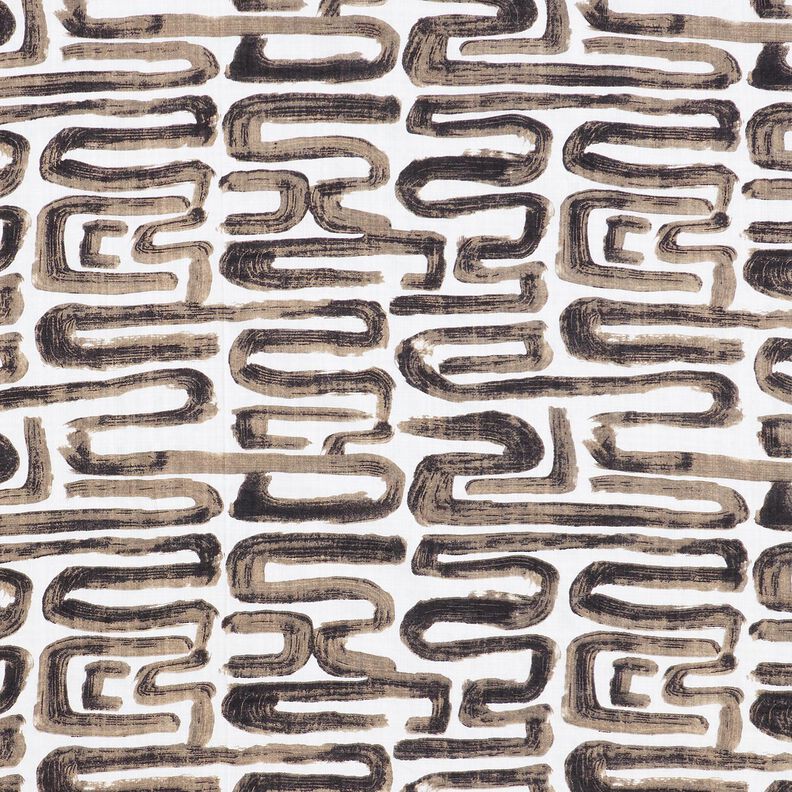 Misto cotone-viscosa con linee sinuose – bianco,  image number 1