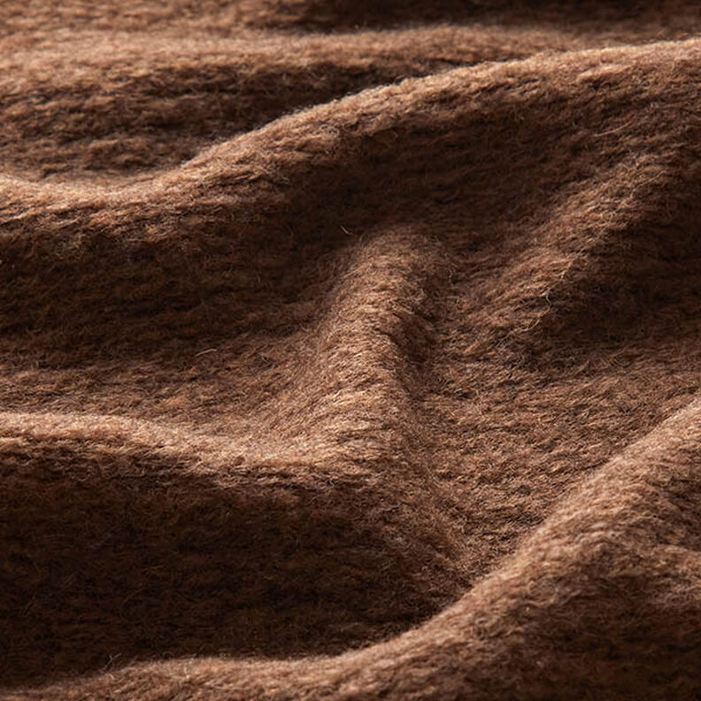 Cappotto in maglia misto lana melange – cioccolato,  image number 2