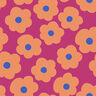 popeline di cotone Big Flower | Nerida Hansen – lillà rosso/albicocca,  thumbnail number 1