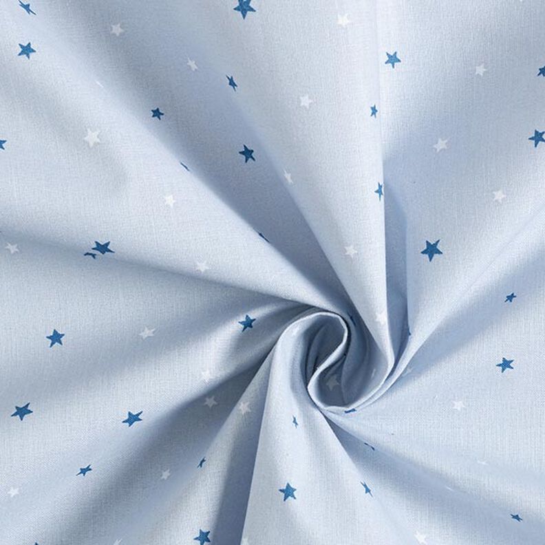 tessuto in cotone cretonne stelle – blu,  image number 3