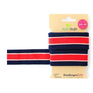 GOTS nastri jacquard bio STRIPE ME COLLEGE [200 cm | 3,5 cm] | Albstoffe | Hamburger Liebe, 
