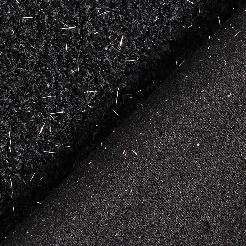 maglia bouclé fili glitter – nero, image number 4