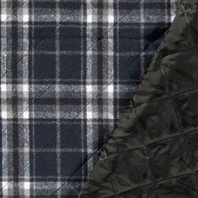 tessuto trapuntato A quadretti – blu notte/grigio pietra, 