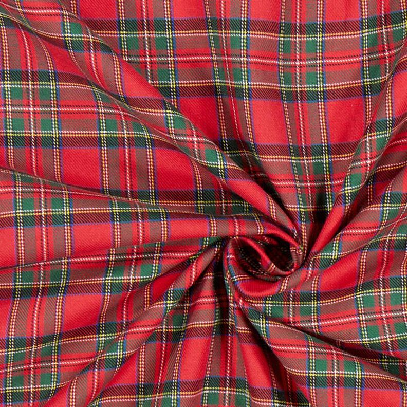 flanella di cotone Quadri scozzesi Glenside – rosso,  image number 2