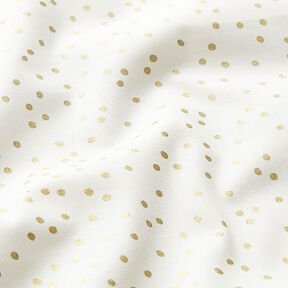 tessuto in cotone popeline Punti fini – bianco lana/oro, 