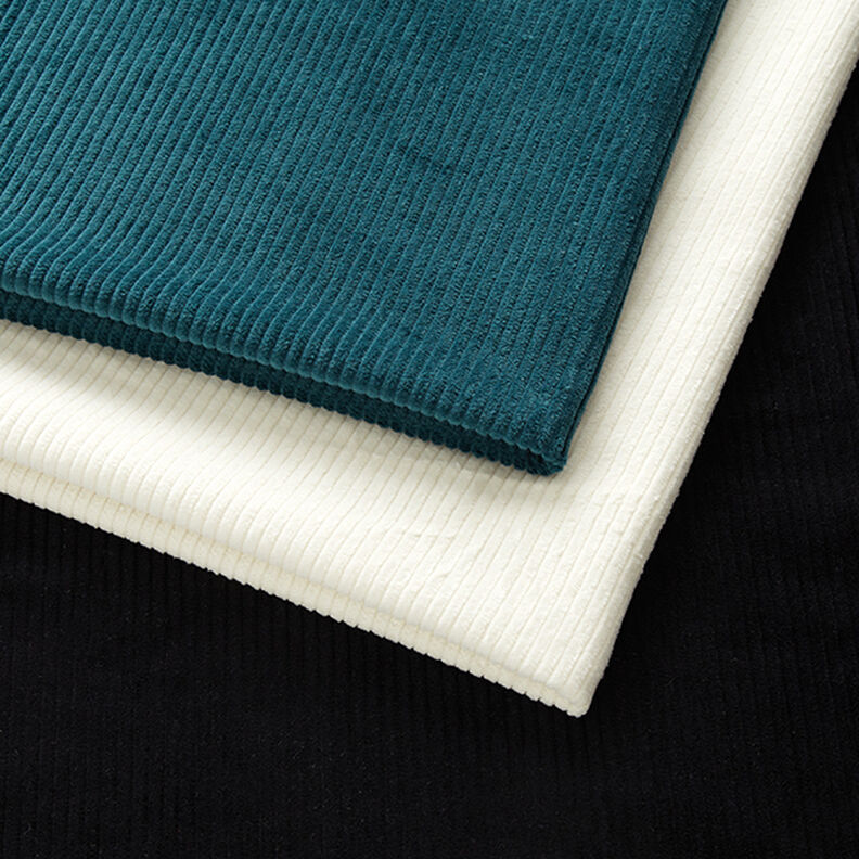 velluto a coste larghe prelavato tinta unita – bianco lana,  image number 5