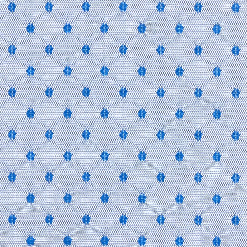 Tessuto a rete soft a pois – blu reale, image number 1
