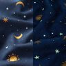 tessuto arredo cielo notturno Glow in the Dark – oro/blu marino,  thumbnail number 3