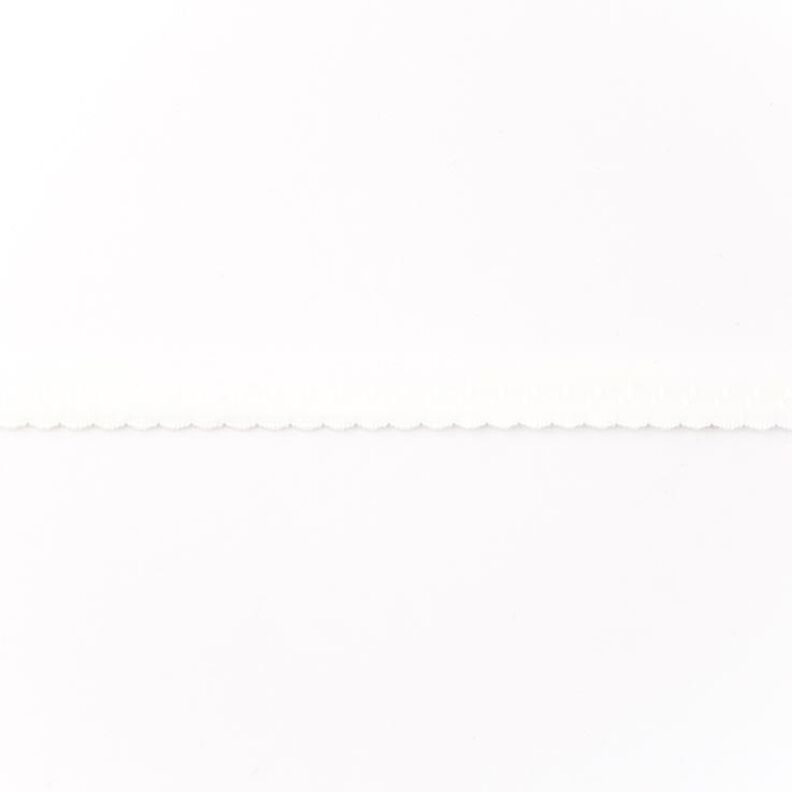 Fettuccia elastica pizzo [12 mm] – bianco lana,  image number 1