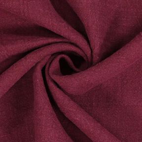 Tessuto di misto ramiè lavato a pietra, qualità pesante – rosso Bordeaux, 