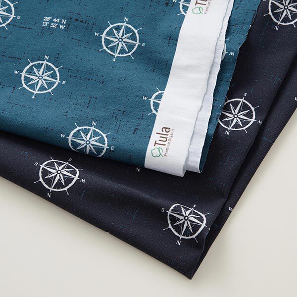 GOTS jersey di cotone bussola | Tula – blu notte, image number 5
