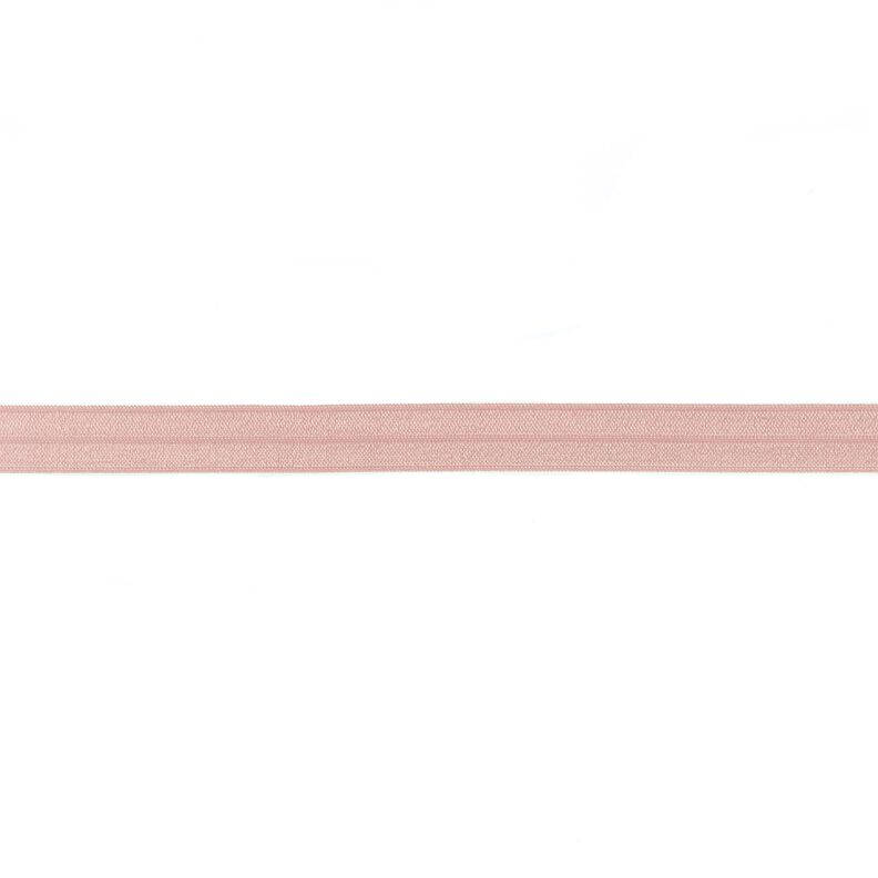 Fettuccia elastica  lucido [15 mm] – rosa antico chiaro,  image number 1