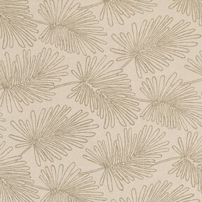 tessuto arredo Jacquard Contorni delle foglie – naturale, 