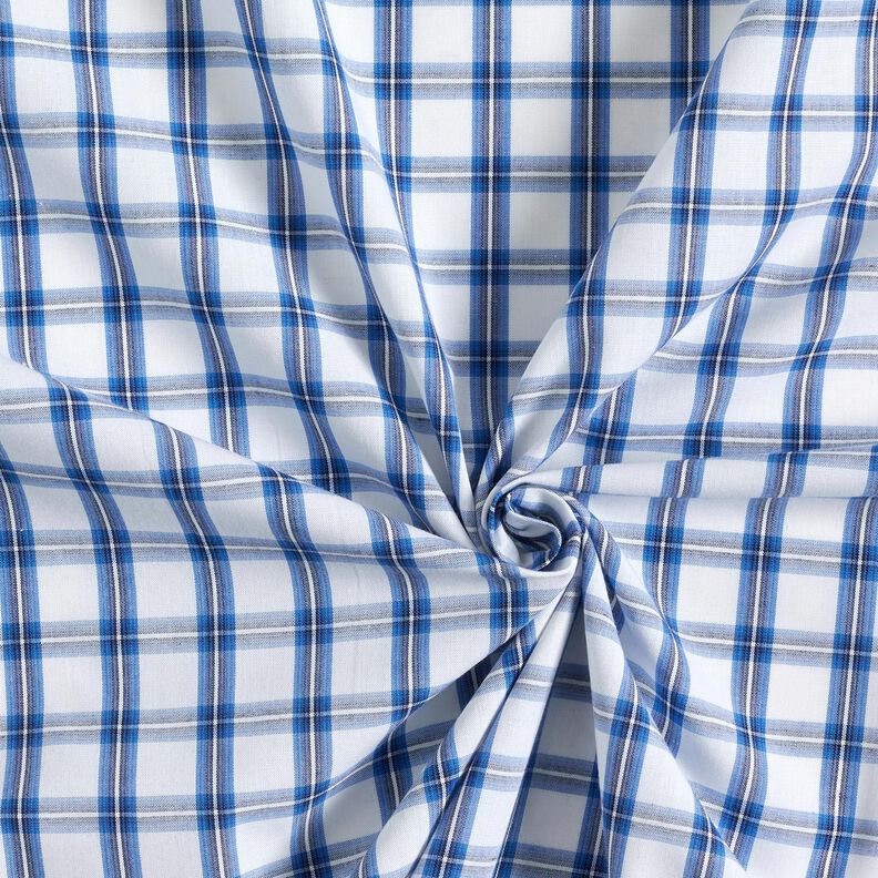 Camicia in tessuto di cotone a quadri – bianco/blu,  image number 3