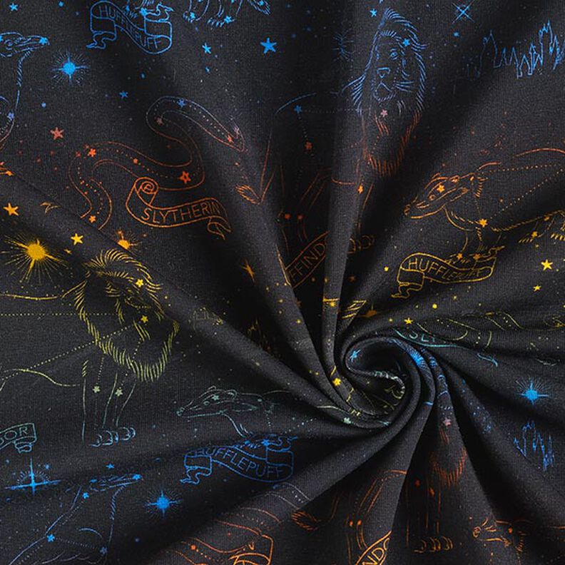 jersey di cotone Tessuto oggetto di licenza animali araldici costellazioni Harry Potter | Warner,  image number 3