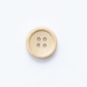 bottone in legno, 4 fori  – beige, 