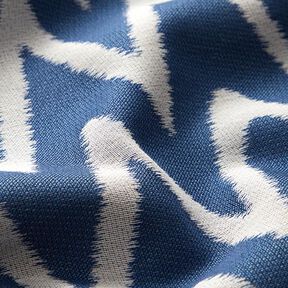 tessuto jacquard da esterni motivo ikat – blu, 