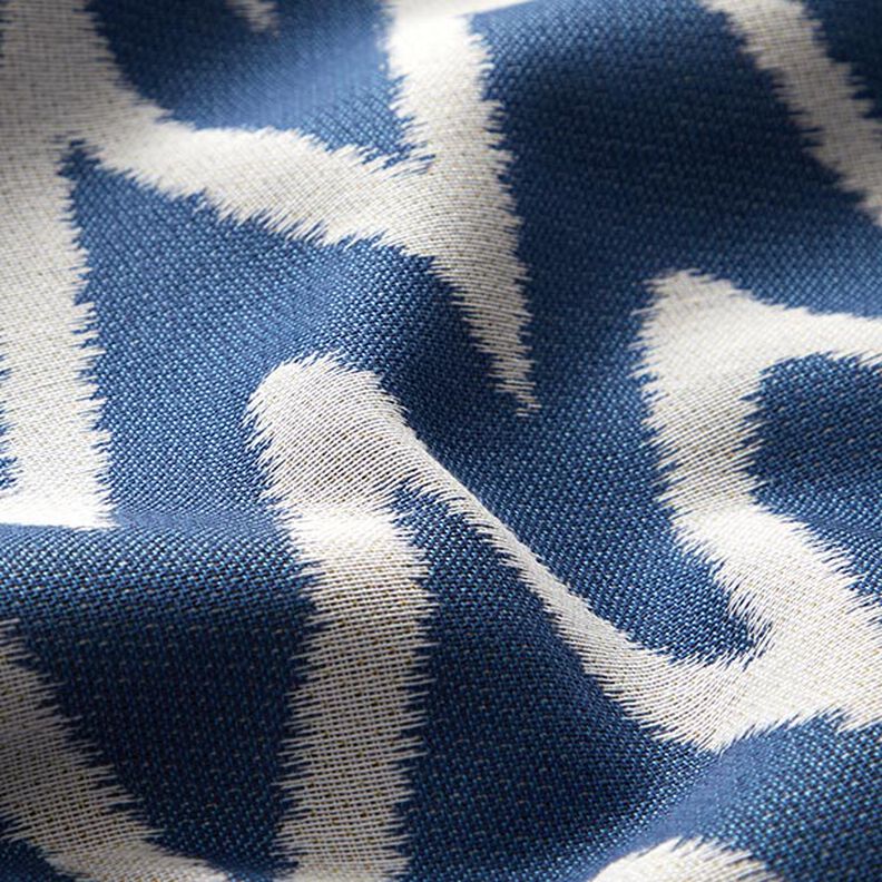 tessuto jacquard da esterni motivo ikat – blu,  image number 2