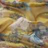 Quadro floreale plissettato in chiffon – oliva giallastro,  thumbnail number 2