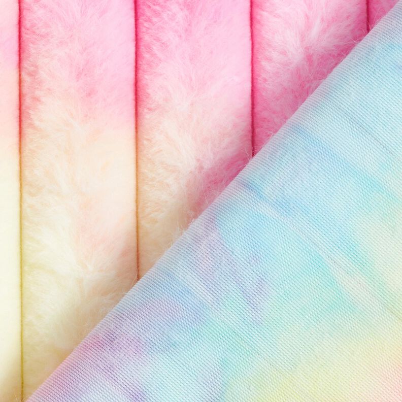 Morbido pile Arcobaleno in velluto a coste – grigio blu/pink,  image number 4