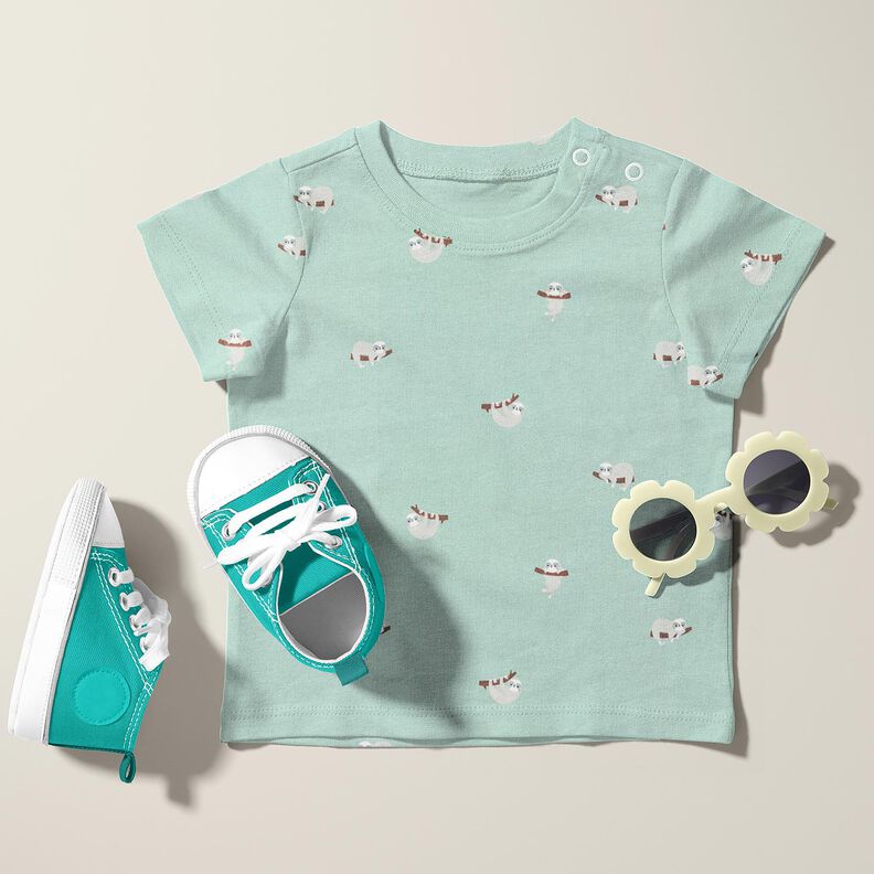 jersey di cotone bradipi – menta chiaro, image number 5