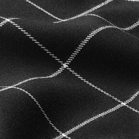 misto viscosa stretch, quadri – nero/bianco, 