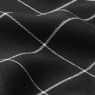 misto viscosa stretch, quadri – nero/bianco, 