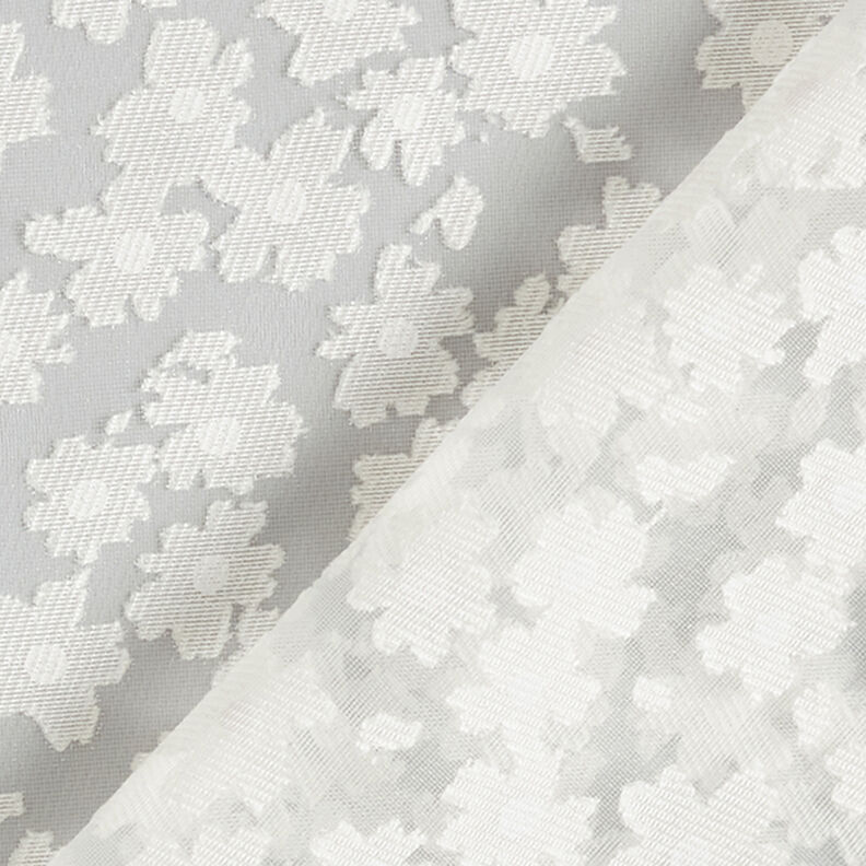 Tessuto in organza a fiori – bianco,  image number 4