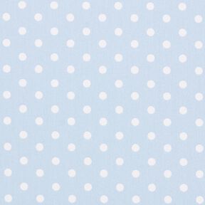 popeline di cotone grandi pois – azzurro/bianco, 