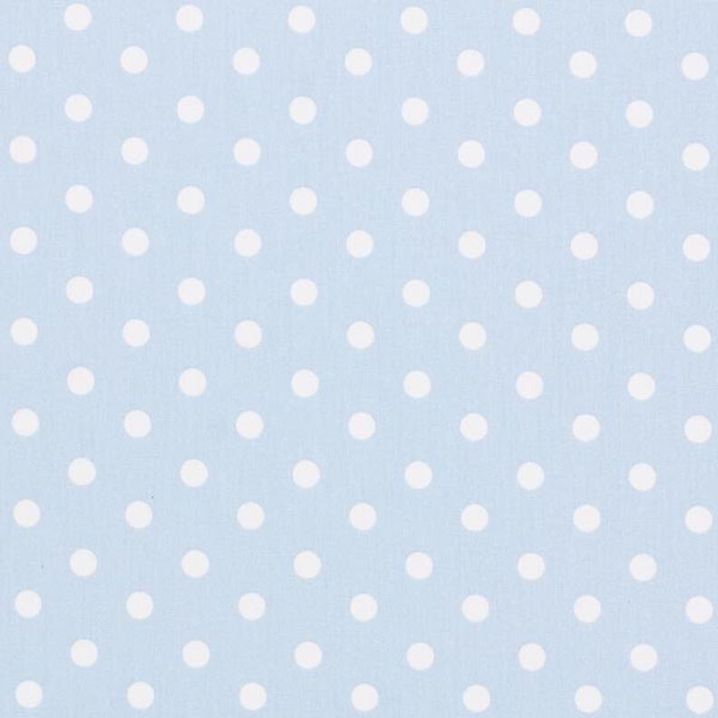 popeline di cotone grandi pois – azzurro/bianco,  image number 1