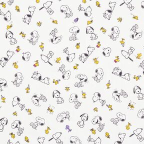 popeline di cotone, tessuto oggetto di licenza, Snoopy & Woodstock | Peanuts ™ – bianco, 