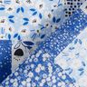 tessuto in cotone cretonne effetto patchwork – bianco/blu,  thumbnail number 3