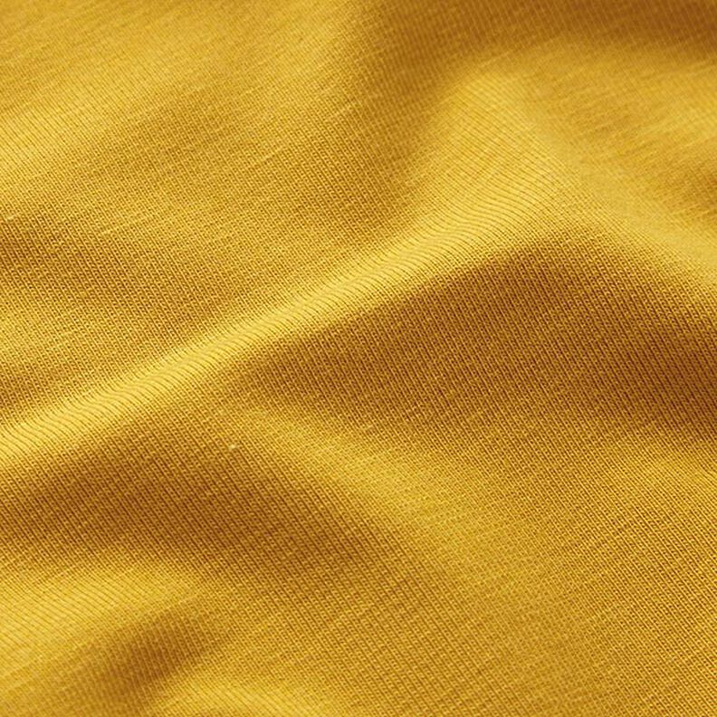 bambù jersey di viscosa tinta unita – giallo curry,  image number 3