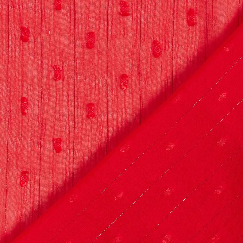 Chiffon Dobby gessato metallizzato – rosso/argento effetto metallizzato,  image number 4