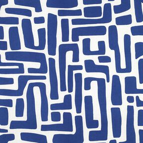 cotone rivestito Astratto – blu reale/bianco lana, 