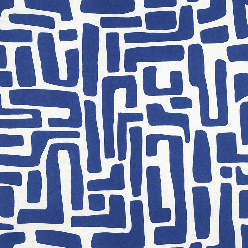 cotone rivestito Astratto – blu reale/bianco lana,  image number 1