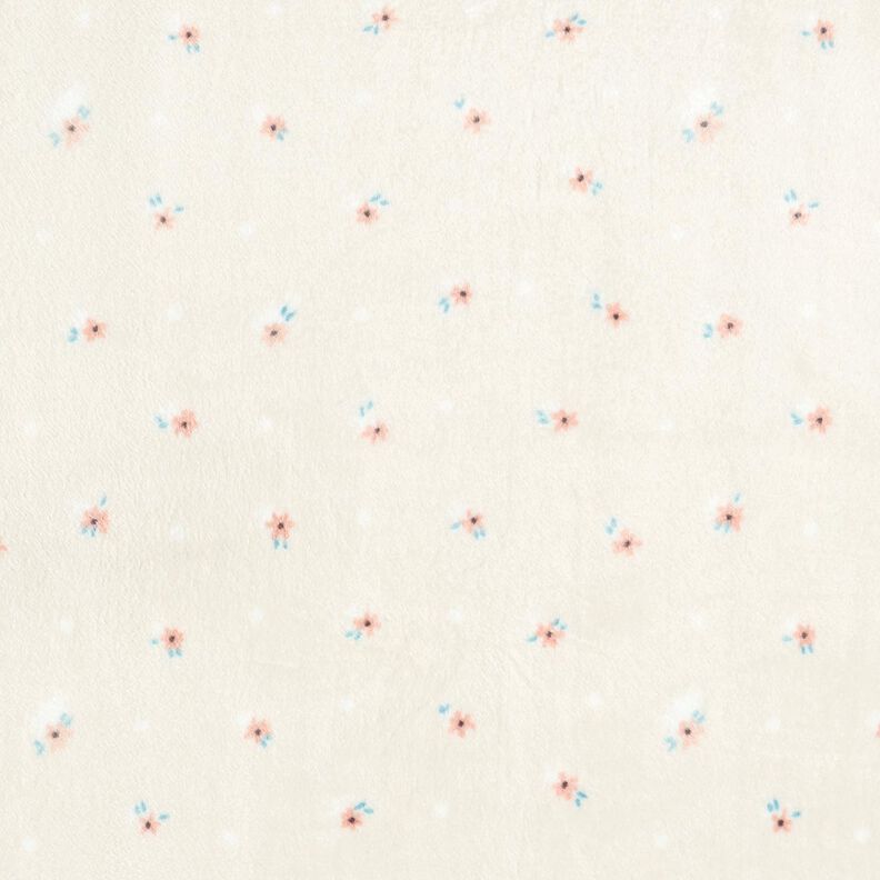 Morbido pile Piccoli fiorellini – beige chiaro/salmone,  image number 1