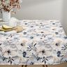 tessuto arredo mezzo panama grandi fiori – mandorla/blu,  thumbnail number 8