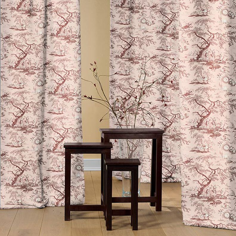 tessuto arredo tessuti canvas antichità 280 cm – rosa chiaro/marrone,  image number 6