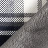 Tessuto per cappotto con retro in pelliccia quadrettato – blu notte/grigio ardesia,  thumbnail number 4