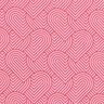 French terry, felpa estiva Cuori sovrapposti – rosa/rosso fuoco,  thumbnail number 1