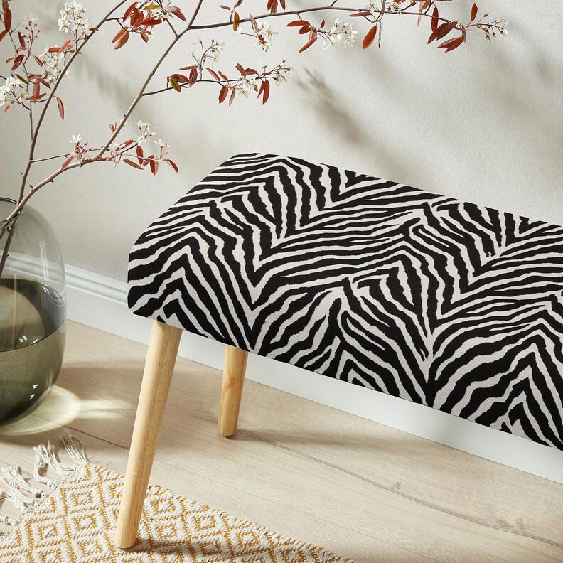 tessuto arredo Jacquard Zebra – avorio/nero,  image number 6