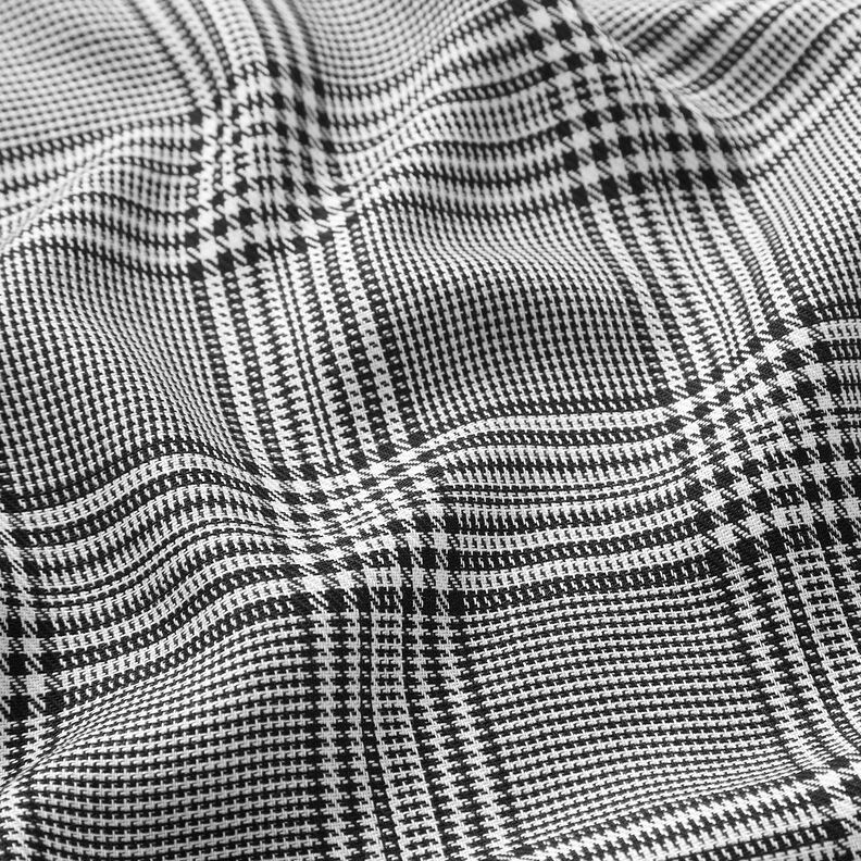 Tessuto di viscosa Principe di Galles – bianco/nero,  image number 2