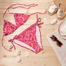 tessuto per costumi da bagno Anelli astratti – rosa fucsia acceso/arancione,  thumbnail number 6
