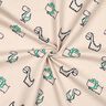 flanella di cotone dinosauri impertinenti | Poppy Fabrics – naturale/verde smeraldo,  thumbnail number 3