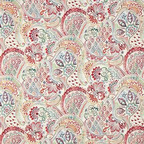 tessuto arredo gobelin paisley colorato – bianco lana, 