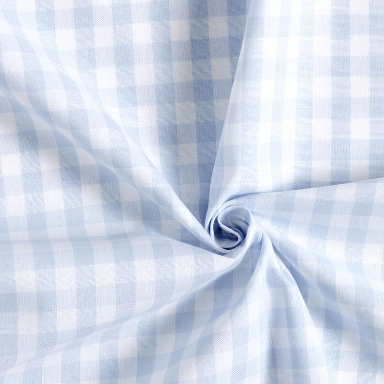 tessuto in cotone Quadro vichy 1 cm – blu jeans chiaro/bianco,  image number 3