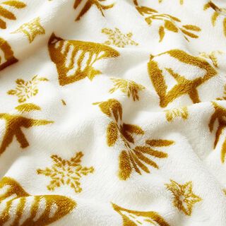 soffice pile, Natale – bianco/oro, 