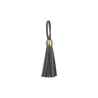 Nappa in pelle con perla dorata [5,5cm] – grigio, 